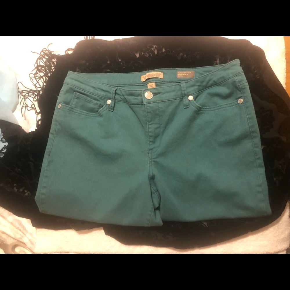 Nine West Vintage America green Matchstick Skinny 14 jeans.